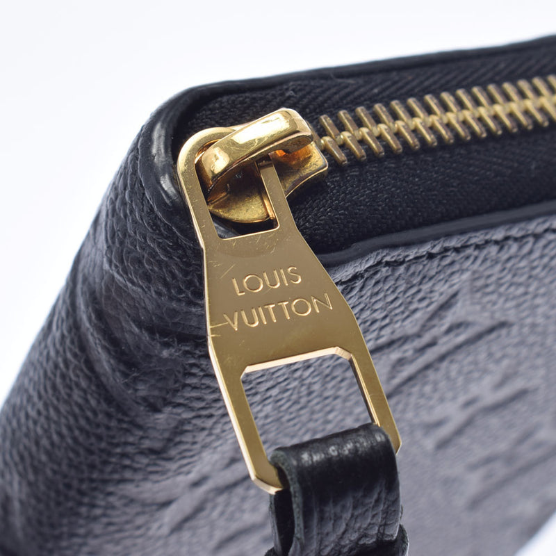 LOUIS VUITTON Louis Vuitton Monogram Amplant Jippy Wallet Noir (Black) M61864 Unisex Leather Long Wallet A Rank Used Ginzo