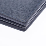 LOUIS VUITTON Louis Vuitton Taiga Portofoyilles NM Blue Marine M62046 Men's Taiga Bi -fold Wallet AB Rank Used Ginzo