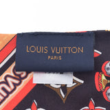 LOUIS VUITTON ルイヴィトン バンドーBB 茶系 M76927 レディース シルク100% スカーフ Aランク 中古 銀蔵