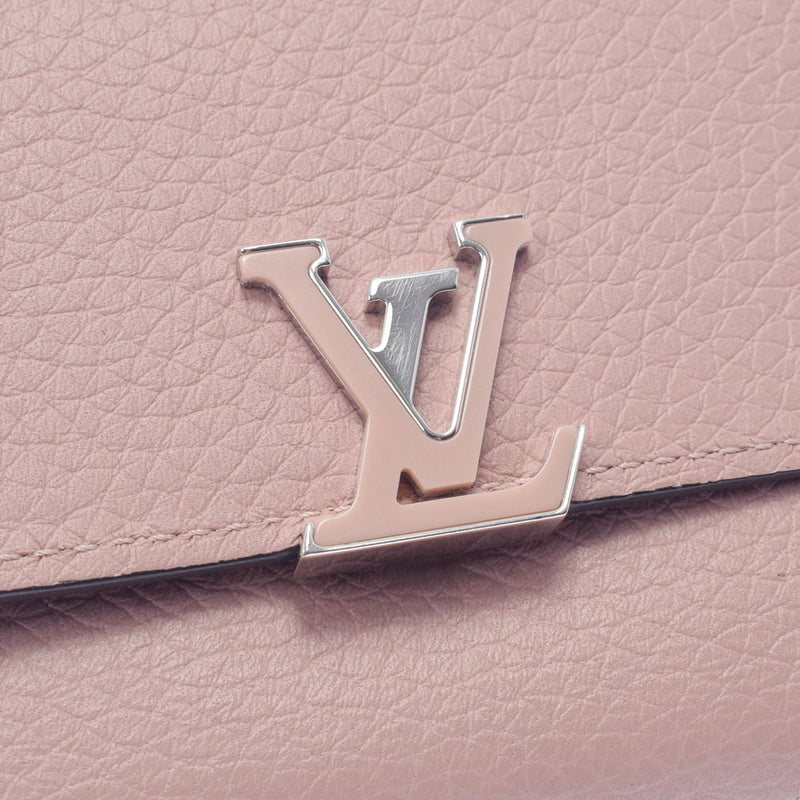 LOUIS VUITTON Louis Vuitton Portofoille Capsine Compact Magnolia M62156 Ladies Leather Trimal Wallet A Rank Used Ginzo