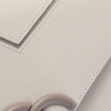 CHANEL Chanel Bicolor Chain White/Beige Silver Bracket Ladies Caviar Skin Shoulder Bag A Rank used Ginzo