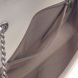 CHANEL Chanel Bicolor Chain White/Beige Silver Bracket Ladies Caviar Skin Shoulder Bag A Rank used Ginzo