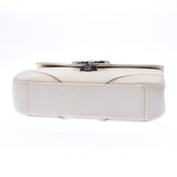 CHANEL Chanel Bicolor Chain White/Beige Silver Bracket Ladies Caviar Skin Shoulder Bag A Rank used Ginzo