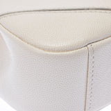 CHANEL Chanel Bicolor Chain White/Beige Silver Bracket Ladies Caviar Skin Shoulder Bag A Rank used Ginzo