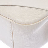 CHANEL Chanel Bicolor Chain White/Beige Silver Bracket Ladies Caviar Skin Shoulder Bag A Rank used Ginzo