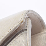 CHANEL Chanel Bicolor Chain White/Beige Silver Bracket Ladies Caviar Skin Shoulder Bag A Rank used Ginzo