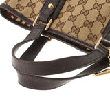 Gucci Gucci迷你手提袋米色/棕色金支架139261女士GG帆布手提包B等级二手Ginzo