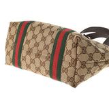 Gucci Gucci迷你手提袋米色/棕色金支架139261女士GG帆布手提包B等级二手Ginzo