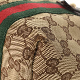 Gucci Gucci迷你手提袋米色/棕色金支架139261女士GG帆布手提包B等级二手Ginzo