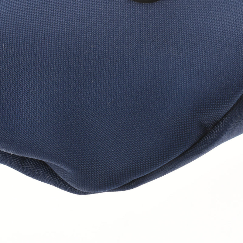 Christian DIOR Christian Dior KAWS Collaboration Bee Motif Body Bag Blue Men's Nylon Leather Waist Bag A Rank Used Ginzo