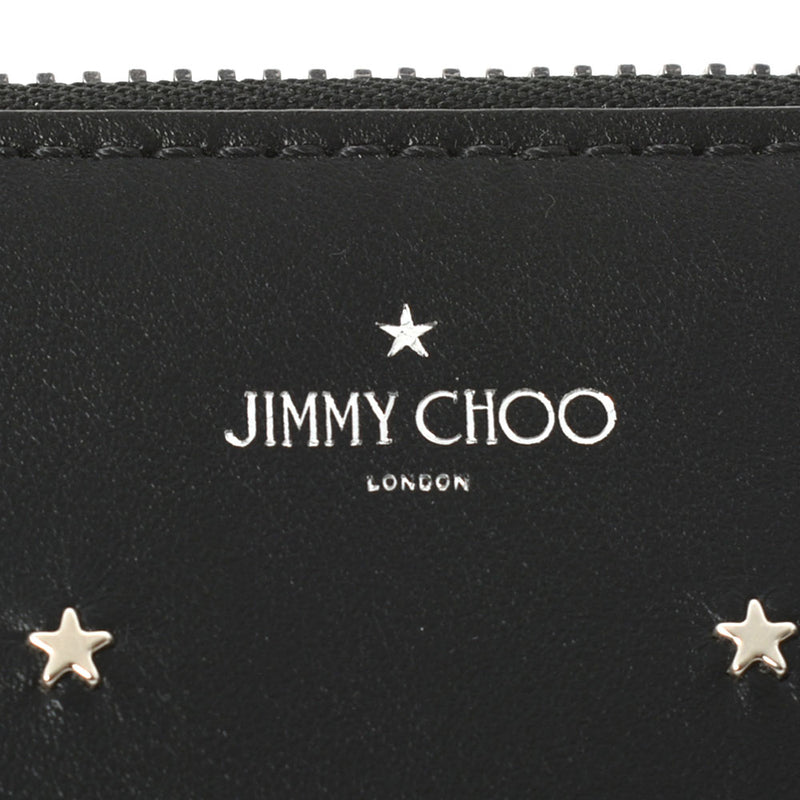 JIMMY CHOO ジミーチュウ スタースタッズ 黒 ユニセックス カーフ クラッチバッグ Aランク 中古 銀蔵