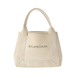 Balenciaga Balenciaga海军鲈鱼XS 2Way White 390346男女通用皮革/帆布手提包B等级二手Ginzo