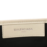 BALENCIAGA Balenciaga Navy Bass XS 2WAY White 390346 Unisex Leather/Canvas Handbag B Rank Used Ginzo