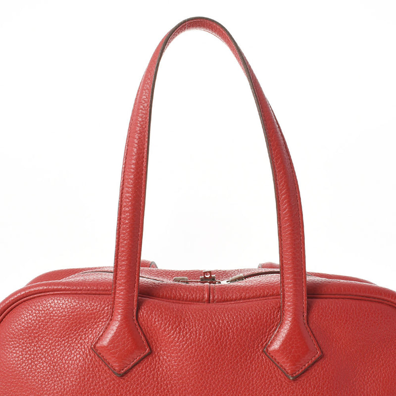 HERMES Hermes Victoria 35 Rouge Kazak Paladium Bracket □ Q -engraved (around 2013) Unisex Toryon Lemance Handbag B Rank Used Ginzo