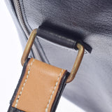 HERMES Hermes Victoria Black Gold Bracket ○ H -engraved (around 1978) Unisex Fealer Shoulder Bag AB Rank Used Ginzo