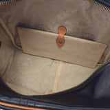 HERMES Hermes Victoria Black Gold Bracket ○ H -engraved (around 1978) Unisex Fealer Shoulder Bag AB Rank Used Ginzo