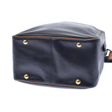 HERMES Hermes Victoria Black Gold Bracket ○ H -engraved (around 1978) Unisex Fealer Shoulder Bag AB Rank Used Ginzo