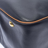 爱马仕爱马仕维多利亚黑金支架○h -graved（1978年左右）男女胶手提袋AB AB级使用Ginzo