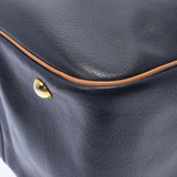HERMES Hermes Victoria Black Gold Bracket ○ H -engraved (around 1978) Unisex Fealer Shoulder Bag AB Rank Used Ginzo