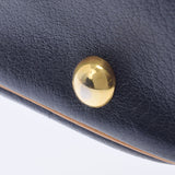 HERMES Hermes Victoria Black Gold Bracket ○ H -engraved (around 1978) Unisex Fealer Shoulder Bag AB Rank Used Ginzo
