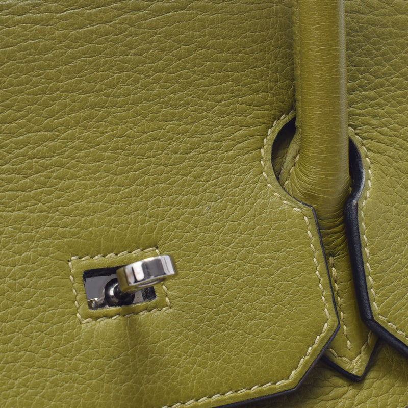 HERMES Hermes Birkin 35 Annis Green Paladium Bracket □ J engraved (around 2006) Unisex Toryon Lemance Handbag A Rank used Ginzo