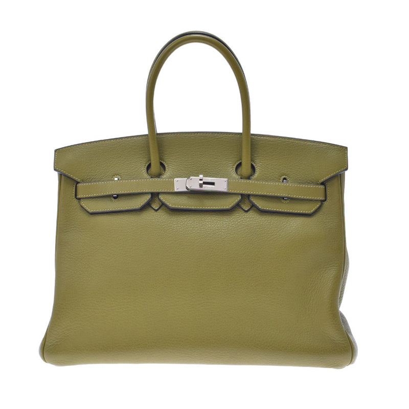 HERMES Hermes Birkin 35 Annis Green Paladium Bracket □ J engraved (around 2006) Unisex Toryon Lemance Handbag A Rank used Ginzo