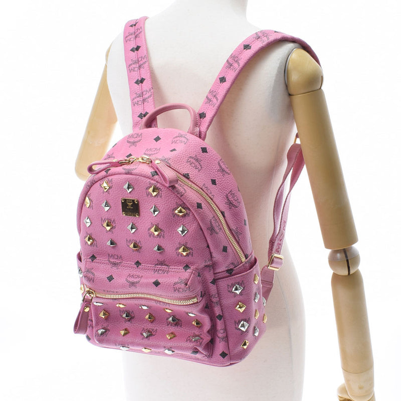 MCM MCM背包螺柱粉色粉红色男女赛背包daypack b排名用ginzo
