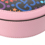GUCCI グッチ GGサイケデリック ラウンド ピンク/黒 シルバー金具 603938 レディース PVC カーフ ショルダーバッグ 未使用 銀蔵