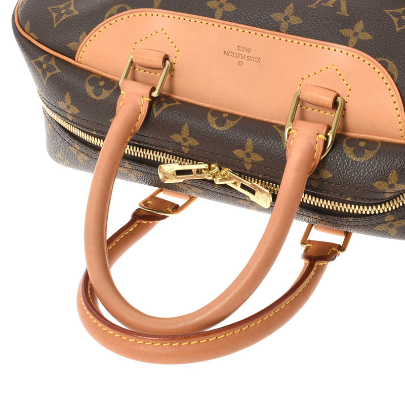 LOUIS VUITTON ルイヴィトン モノグラム ドーヴィル ブラウン M47270 ユニセックス モノグラムキャンバス ハンドバッグ ABランク 中古 銀蔵