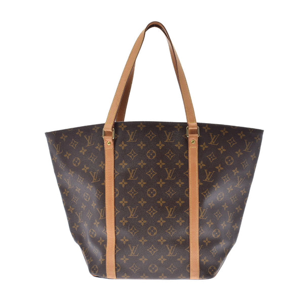 LOUIS VUITTON Louis Vuitton Monogram Sack Shopping Brown M51108 Unisex Monogram Canvas Tote Bag AB Rank Used Ginzo