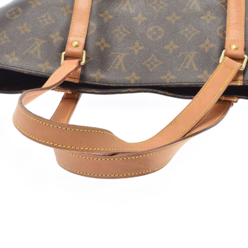 LOUIS VUITTON Louis Vuitton Monogram Sack Shopping Brown M51108 Unisex Monogram Canvas Tote Bag AB Rank Used Ginzo