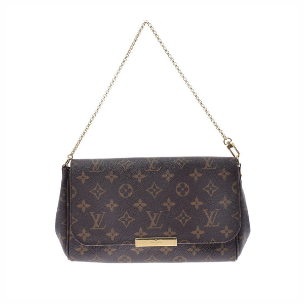 路易威顿路易斯·维顿（Louis Vuitton）会标fay borit mm棕色M40718女士会标帆布肩袋ab ab等级