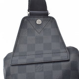 LOUIS VUITTON Louis Vuitton Damier Graphit Avenue Ring Bag Black N41719 Men's Damier Graphit Canvas Leather Body Bag AB Rank Used Ginzo