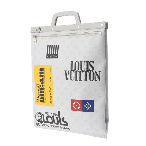 LOUIS VUITTON Louis Vuitton Flat Vertical Tote Bron Silver Bracket M44627 Men's Monogram Canvas Tote Bag A Rank used Ginzo