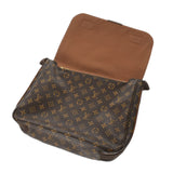 路易威顿路易·维顿（Louis Vuitton）路易威登（Louis Vuitton）会标使者MM Bobour Brown M97038女用式会标帆布帆布皮革肩带ab ab rank rank use ginzo