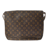 路易威顿路易·维顿（Louis Vuitton）路易威登（Louis Vuitton）会标使者MM Bobour Brown M97038女用式会标帆布帆布皮革肩带ab ab rank rank use ginzo