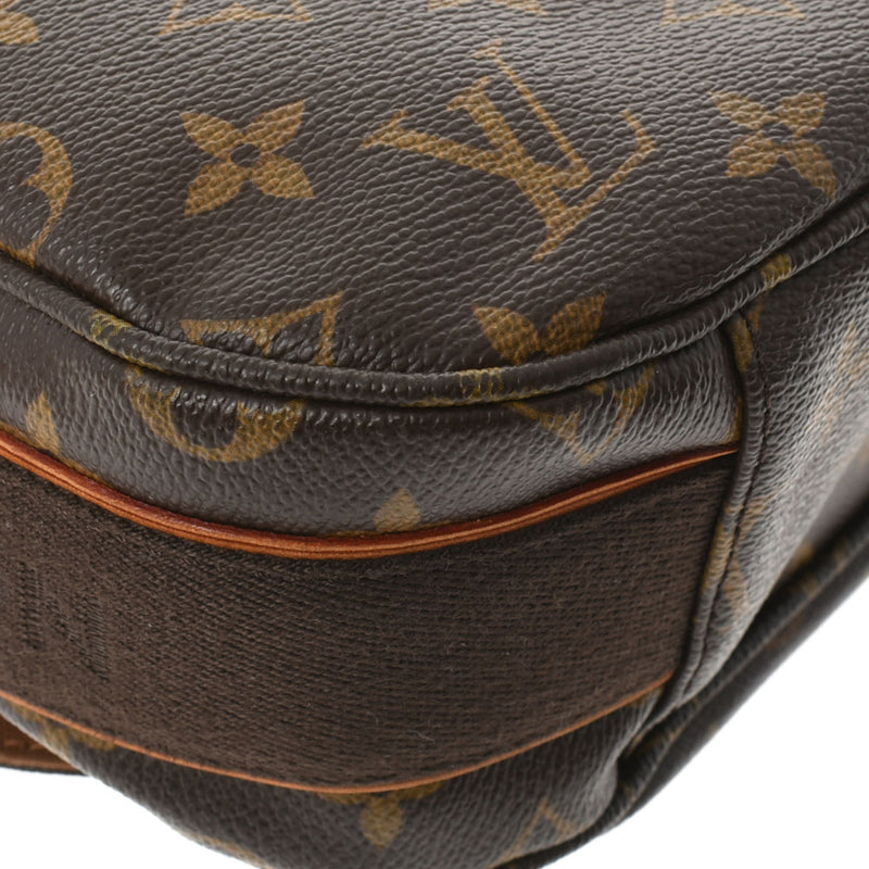 路易威顿路易·维顿（Louis Vuitton）路易威登（Louis Vuitton）会标使者MM Bobour Brown M97038女用式会标帆布帆布皮革肩带ab ab rank rank use ginzo