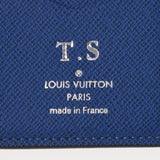 LOUIS VUITTON Louis Vuitton Taiga Organa Izadu Posh Pass Case Cobalt M30551 Unisex Leather Card Case AB Rank Used Ginzo