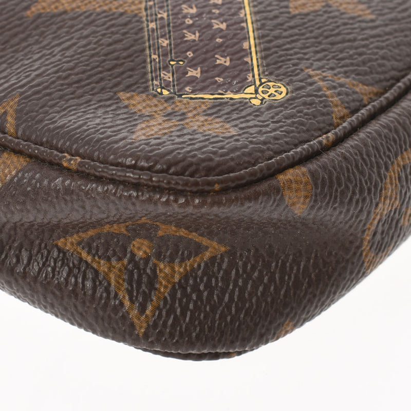 路易威顿路易·维顿（Louis Vuitton）路易威登（Louis Vuitton）会标迷你PIP保存加速器棕色M60290女士会标帆布帆布附件袋ab ab rank under ginzo