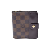 LOUIS VUITTON Louis Vuitton Damier Compact Zip Brown N61668 Unisex Bi -fold Wallet AB Rank used Ginzo