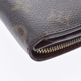 LOUIS VUITTON Louis Vuitton Monogram Compact Zip Brown M61667 Unisex Monogram Canvas Bi -Fold Wallet B Rank Used Ginzo