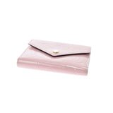 路易威顿路易斯·威特顿Verni Portofoyille Victorine Rose Ballerine M62428男女通用会标Monogram verni Square Wallet AB RANK RANS RANS二手Ginzo