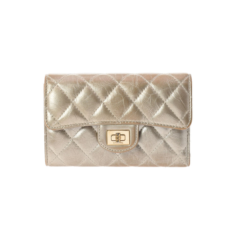 Chanel 2.55 Gold Ladies Trinic Wallet CHANEL used – 銀蔵オンライン
