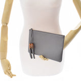 GUCCI グッチ バンブー タッセル アウトレット グレー 449652 ユニセックス カーフ クラッチバッグ Aランク 中古 銀蔵