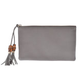 GUCCI グッチ バンブー タッセル アウトレット グレー 449652 ユニセックス カーフ クラッチバッグ Aランク 中古 銀蔵