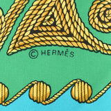 HERMES エルメス カレ90 アラベスク グリーン レディース シルク100％ スカーフ Aランク 中古 銀蔵