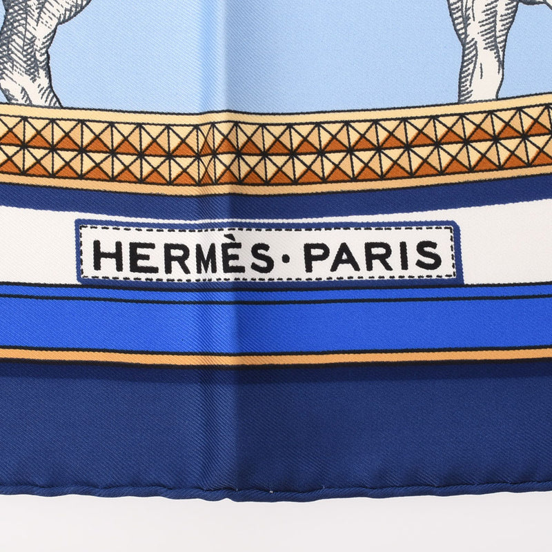 エルメス HERMES カレ90 盛装の馬 シルク100% スカーフ-