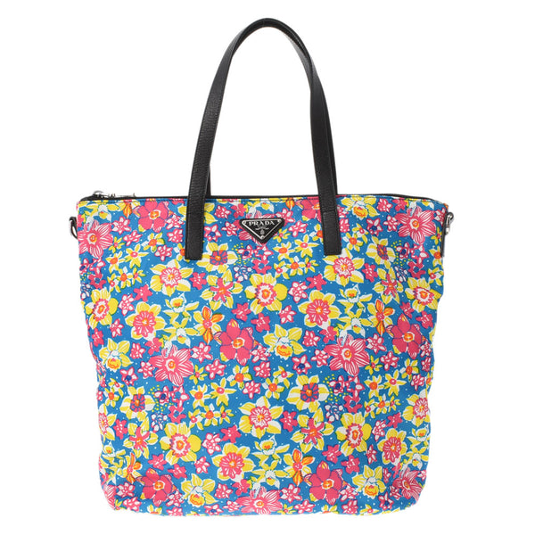 Prada Flower Pattern 2WAY Multicolor Ladies Nylon Tote Bag ...