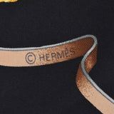 HERMES エルメス カレ90 王室の馬小屋 白×黒 レディース シルク100％ スカーフ ABランク 中古 銀蔵