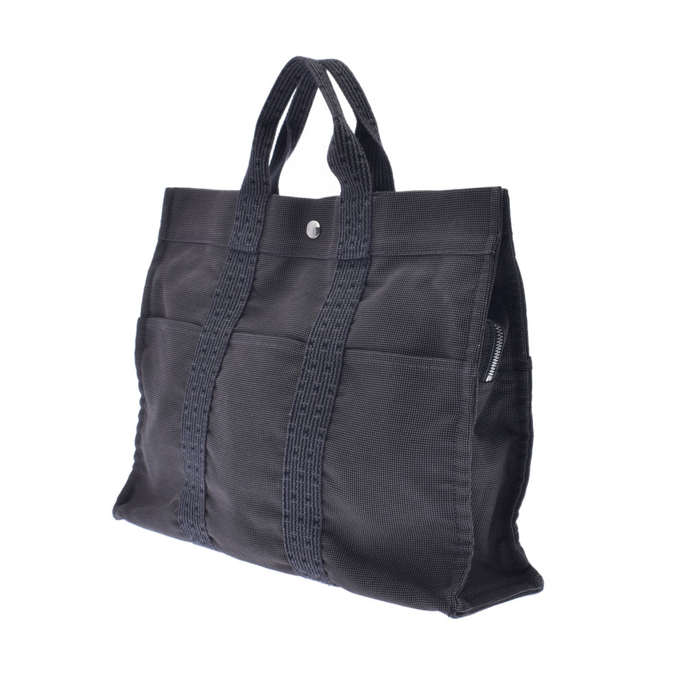 Hermes MM 14126 Gray Unisex canvas tote bag HERMES used – 銀蔵